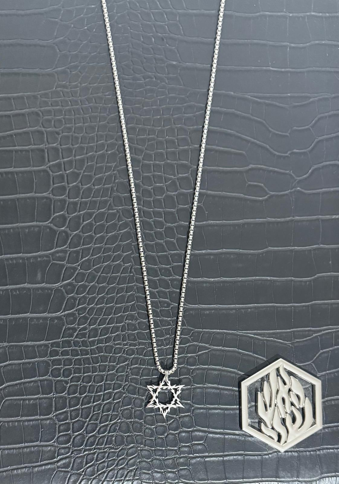 Necklace Maguen David Flame