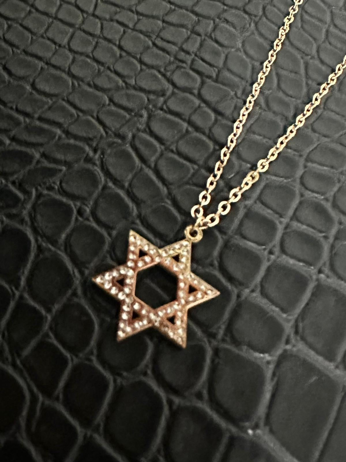 Star of David diamond, rose gold color