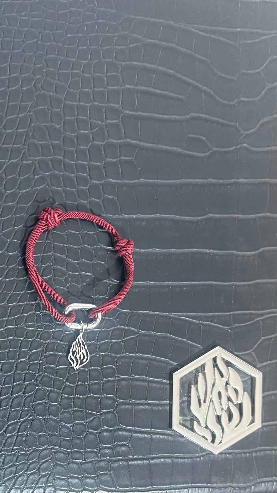 Bracelet Cordon Bordeaux Fire