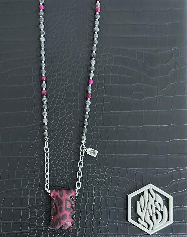 Collier Petek Saturne Rose