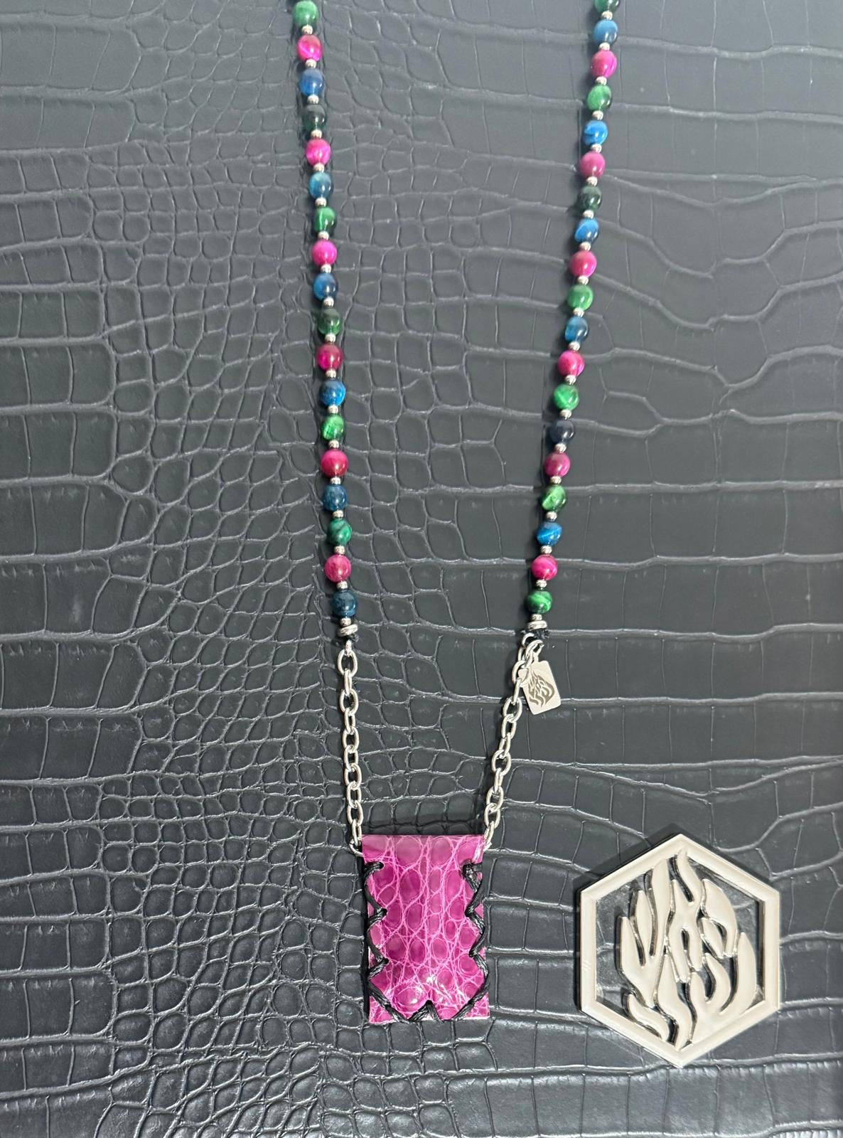 Petek Blue Pink Green Crocodile