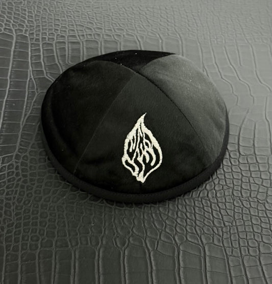 Kippot noir velour aech cheli