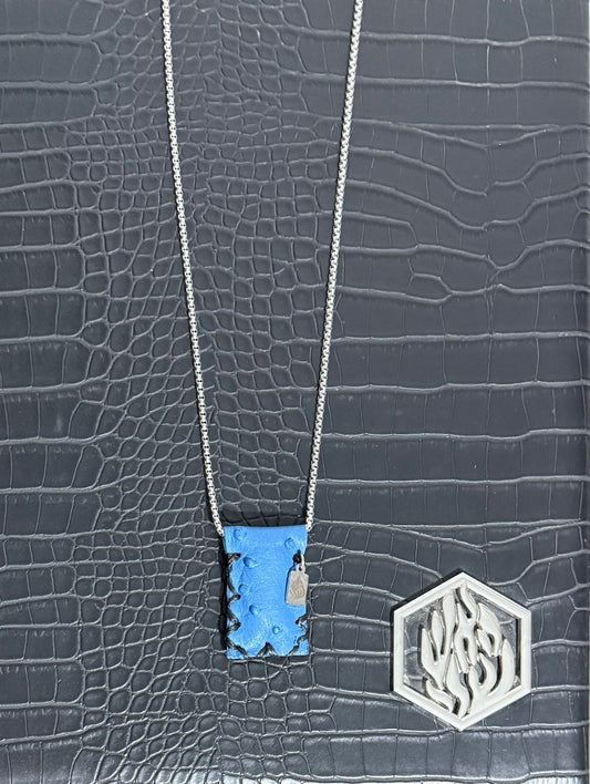 Petek Blue Tehelet Ostrich