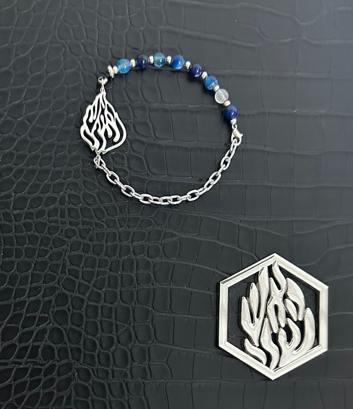 Bracelet flamme bleu ocean