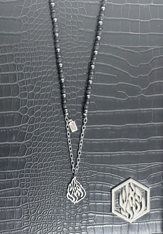 Necklace Fire Pearl Black