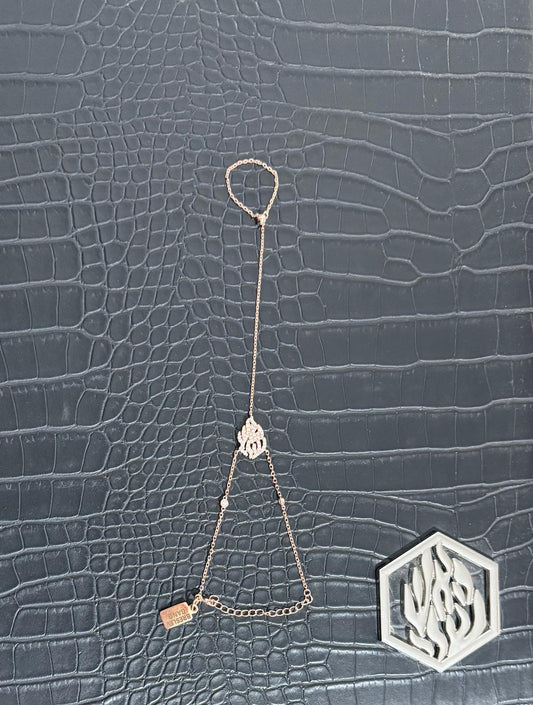 Bracelet de main flamme Or rose