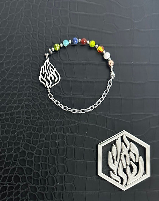 Bracelet flamme multicolore