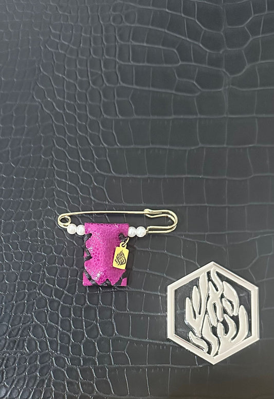 Broche petek bébé rose