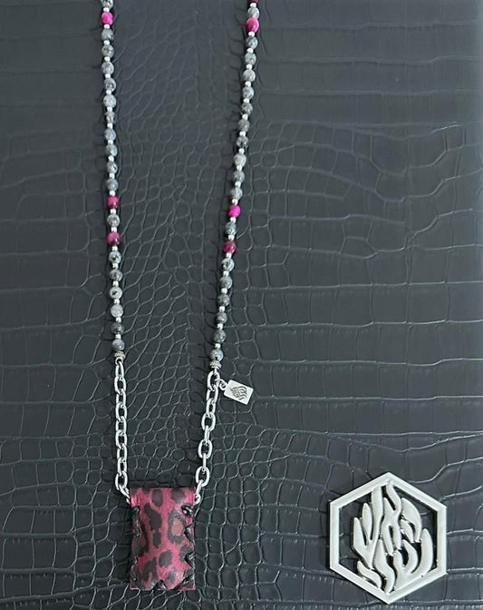 Collier Petek Saturne Rose